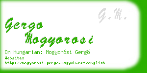 gergo mogyorosi business card