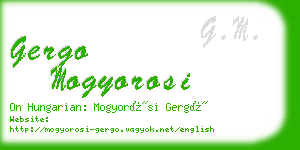 gergo mogyorosi business card